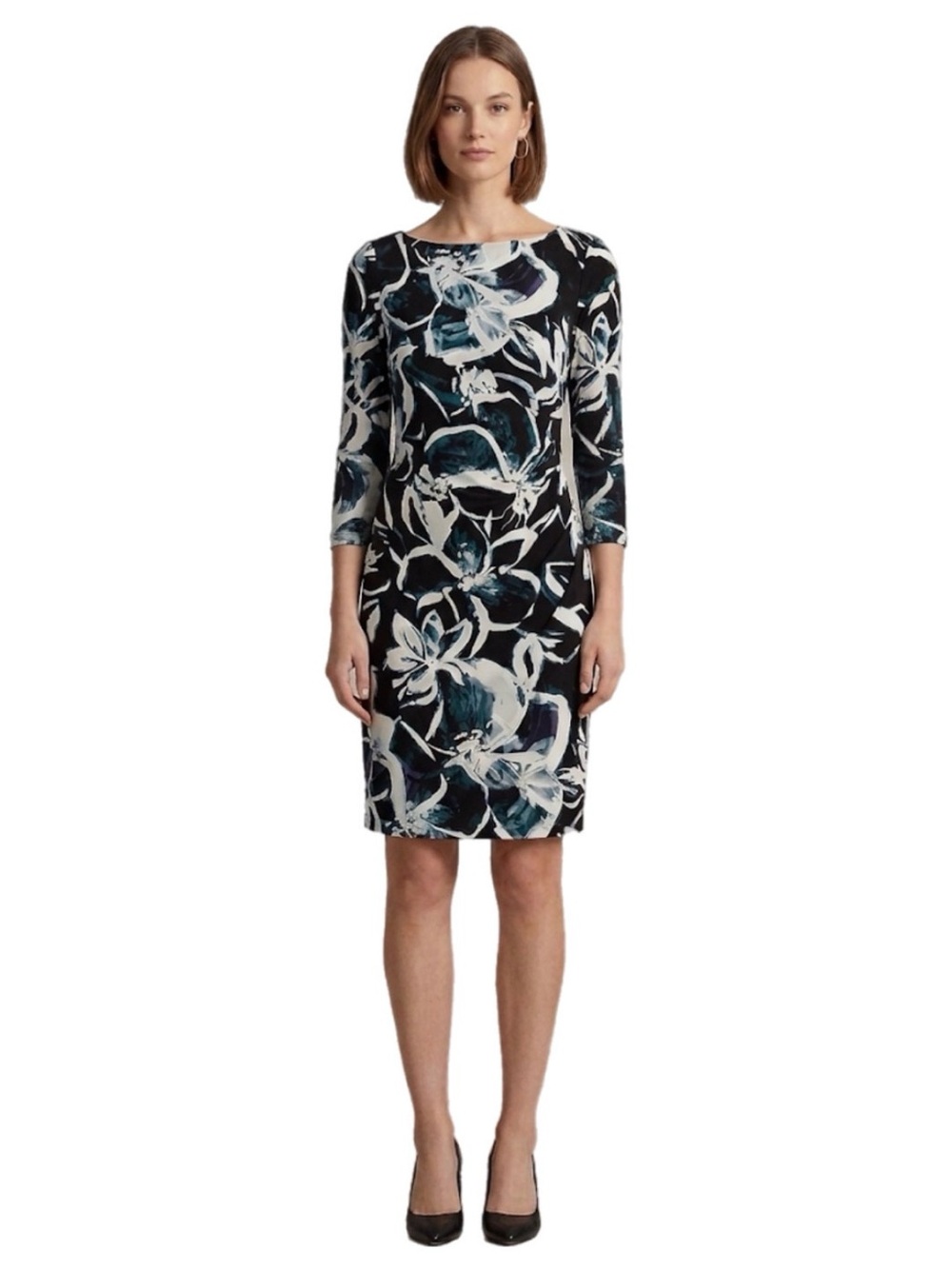 14 Plus Size Lauren Ralph Lauren Floral Midi Sheath Women’s Cocktail Dress